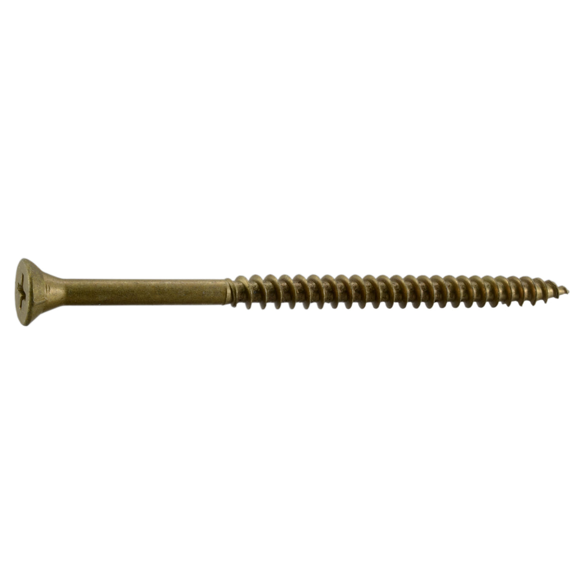 #10 x 3-1/2" Tan Ruspert Coated Steel Phillips Bugle Head Deck Screws