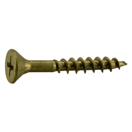 #7 x 1-1/4" Tan Ruspert Coated Steel Phillips Bugle Head Deck Screws