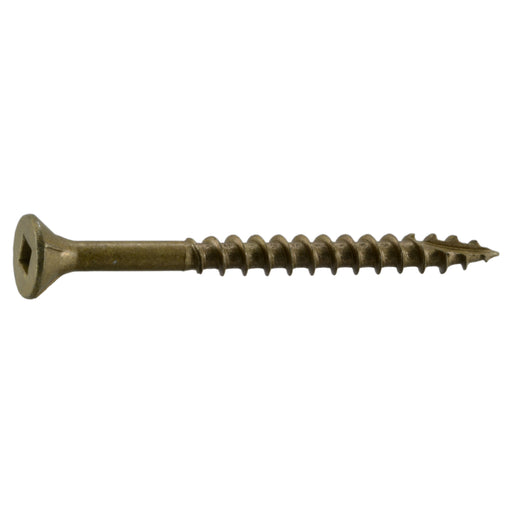 #7 x 2" Tan Ruspert Coated Steel Square Drive Bugle Head Deck Screws