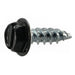 #7 x 1/2" Black Painted Zinc Plated Steel Slotted Hex Washer Head Gutter Screws