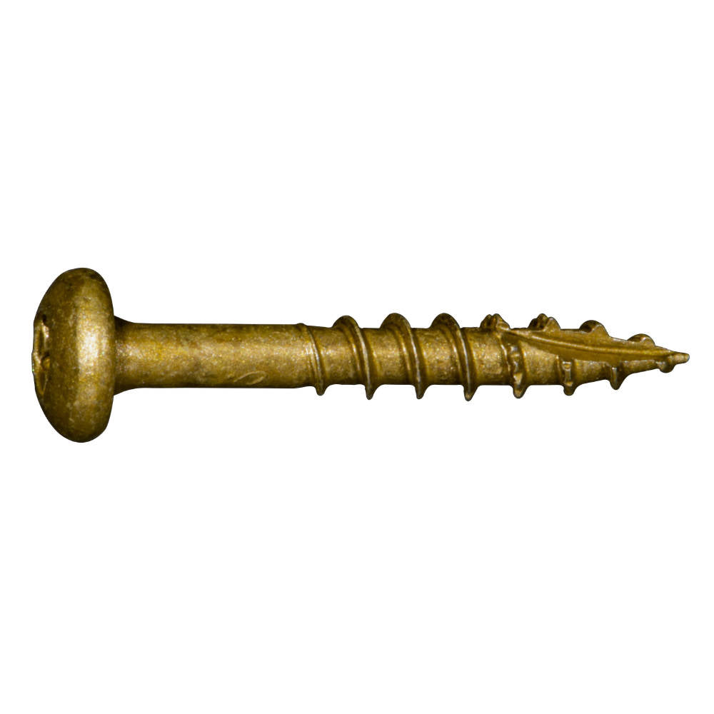 SaberDrive® TAN XL1500 Coated T-25 Star Drive Pan Head Exterior Deck Screws - 1 LB. Tubs