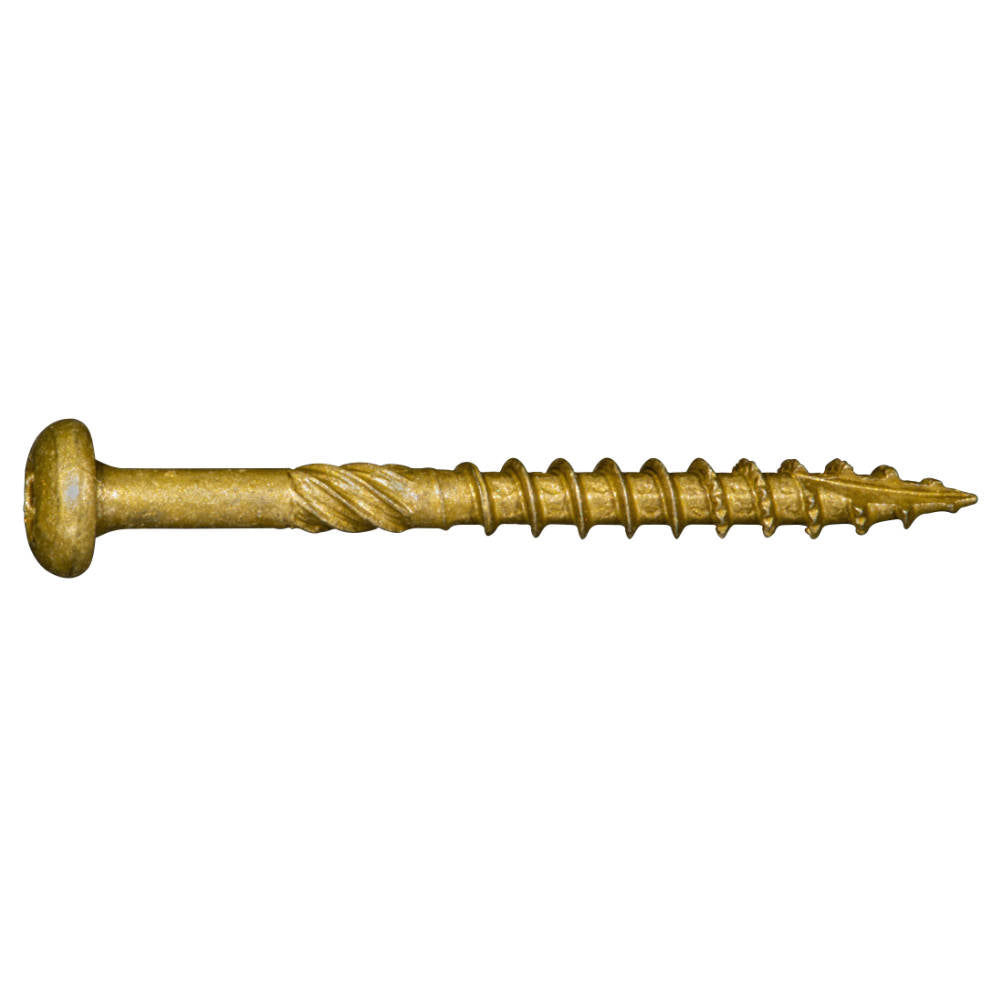 SaberDrive® TAN XL1500 Coated T-25 Star Drive Pan Head Exterior Deck Screws - 1 LB. Tubs