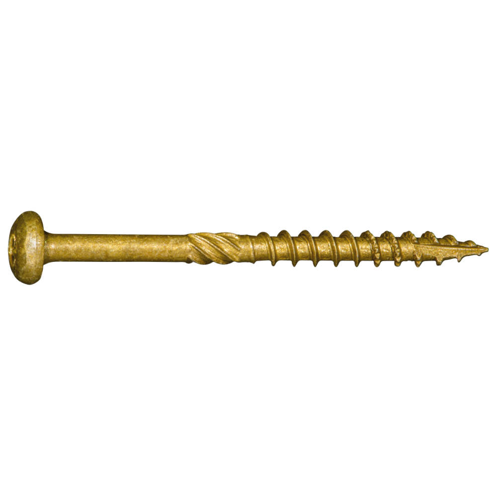 SaberDrive® TAN XL1500 Coated T-25 Star Drive Pan Head Exterior Deck Screws - 1 LB. Tubs