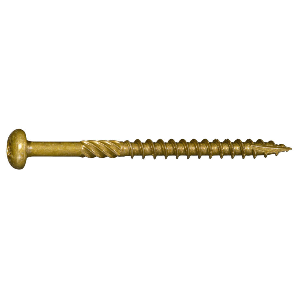 SaberDrive® TAN XL1500 Coated T-25 Star Drive Pan Head Exterior Deck Screws - 1 LB. Tubs