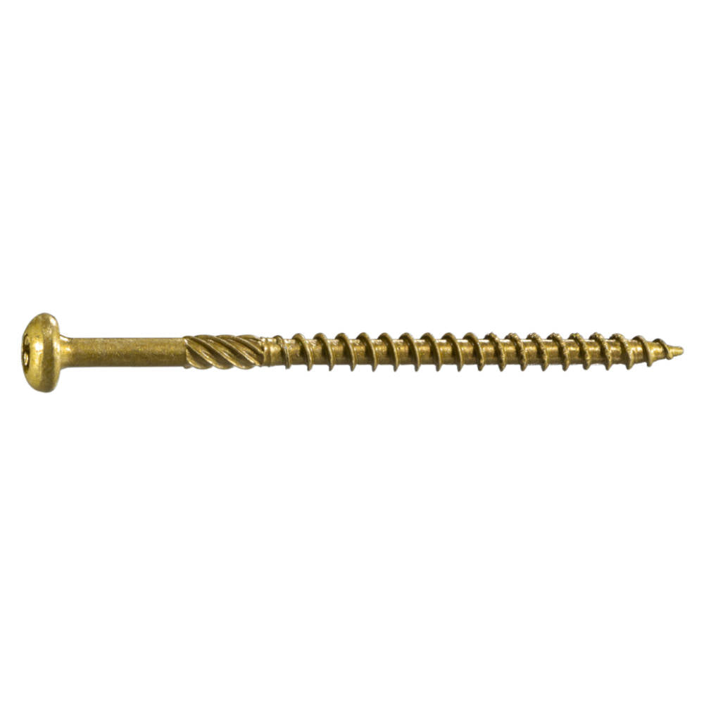 SaberDrive® TAN XL1500 Coated T-25 Star Drive Pan Head Exterior Deck Screws - 1 LB. Tubs