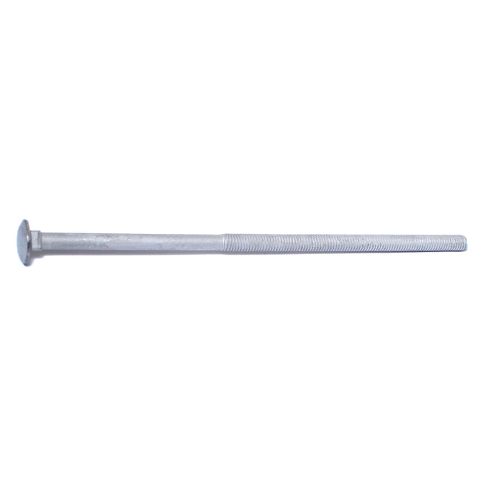 3/8"-16 x 10" Hot Dip Galvanized Grade 2 / A307 Steel Coarse Thread Carriage Bolts