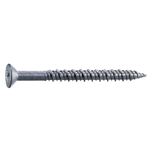 3/16" x 2-1/4" 410 Stainless Steel Coarse Thread Flat Head Phillips Masonry Screws