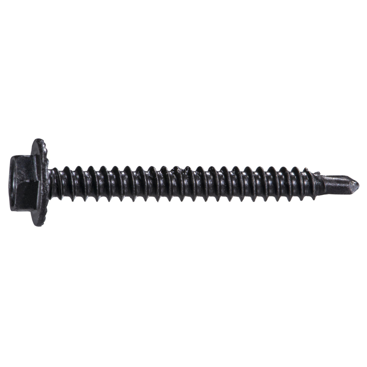 #8 x 1-1/2" Brown Ruspert Coated Steel Hex Washer Head Self-Drilling Screws