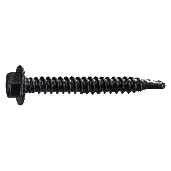 #10 x 1-1/2" Brown Ruspert Coated Steel Hex Washer Head Self-Drilling Screws