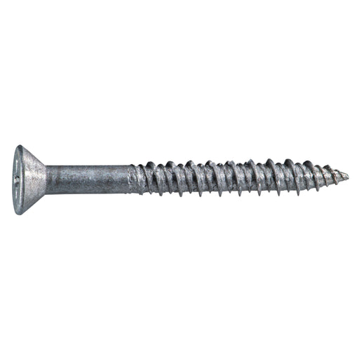 1/4" x 2-1/4" 410 Stainless Steel Coarse Thread Phillips Flat Head Concrete Screws