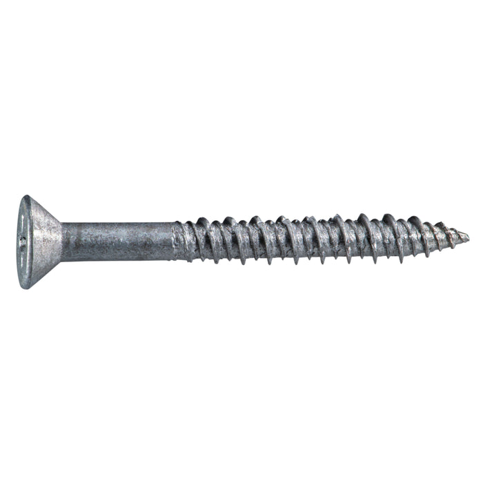 1/4" x 2-1/4" 410 Stainless Steel Coarse Thread Phillips Flat Head Concrete Screws
