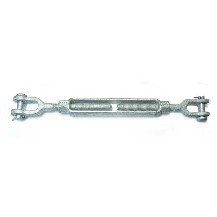 1/2" x 6" Galvanized Steel Jaw & Jaw Turnbuckle