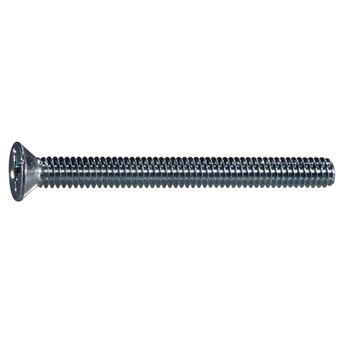 #8-32 x 1-3/4" Zinc Plated Steel Coarse Thread Phillips Flat Head Machine Screws