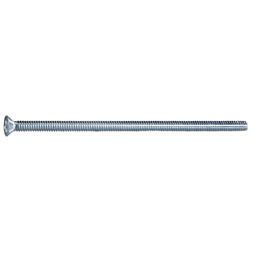 #10-24 x 4-1/2" Zinc Plated Steel Coarse Thread Phillips Flat Head Machine Screws
