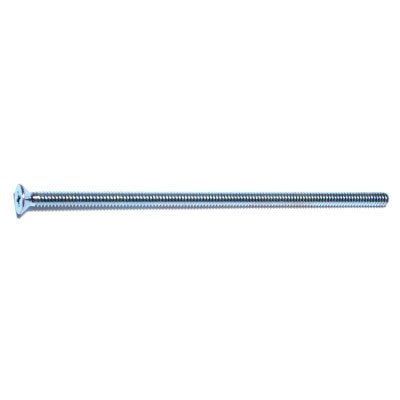 #10-24 x 5" Zinc Plated Steel Coarse Thread Phillips Flat Head Machine Screws