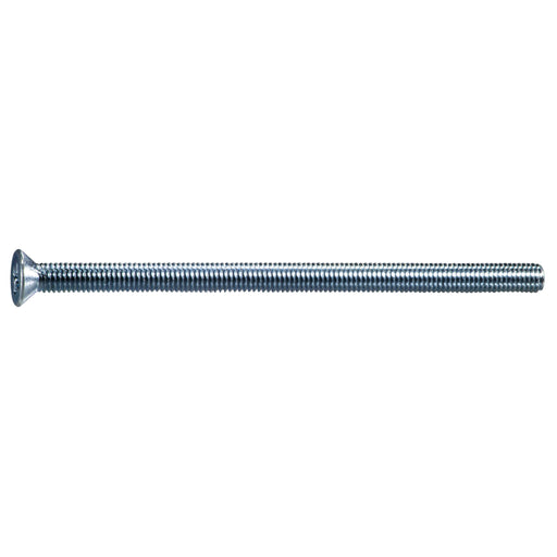 #10-32 x 3-1/2" Zinc Plated Steel Coarse Thread Phillips Flat Head Machine Screws