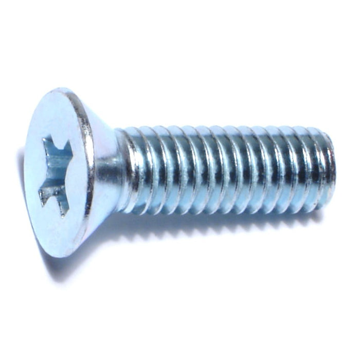 3/8"-16 x 1-1/4" Zinc Plated Steel Coarse Thread Phillips Flat Head Machine Screws