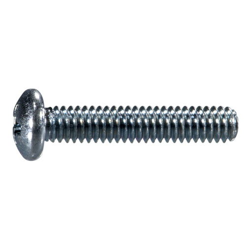 #8-32 x 7/8" Zinc Plated Steel Coarse Thread Phillips Pan Head Machine Screws