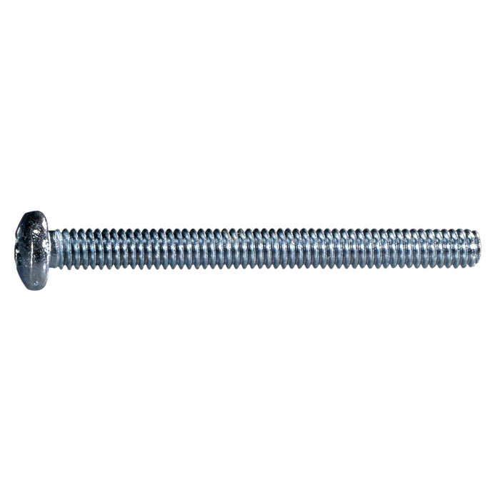 #8-32 x 1-3/4" Zinc Plated Steel Coarse Thread Phillips Pan Head Machine Screws