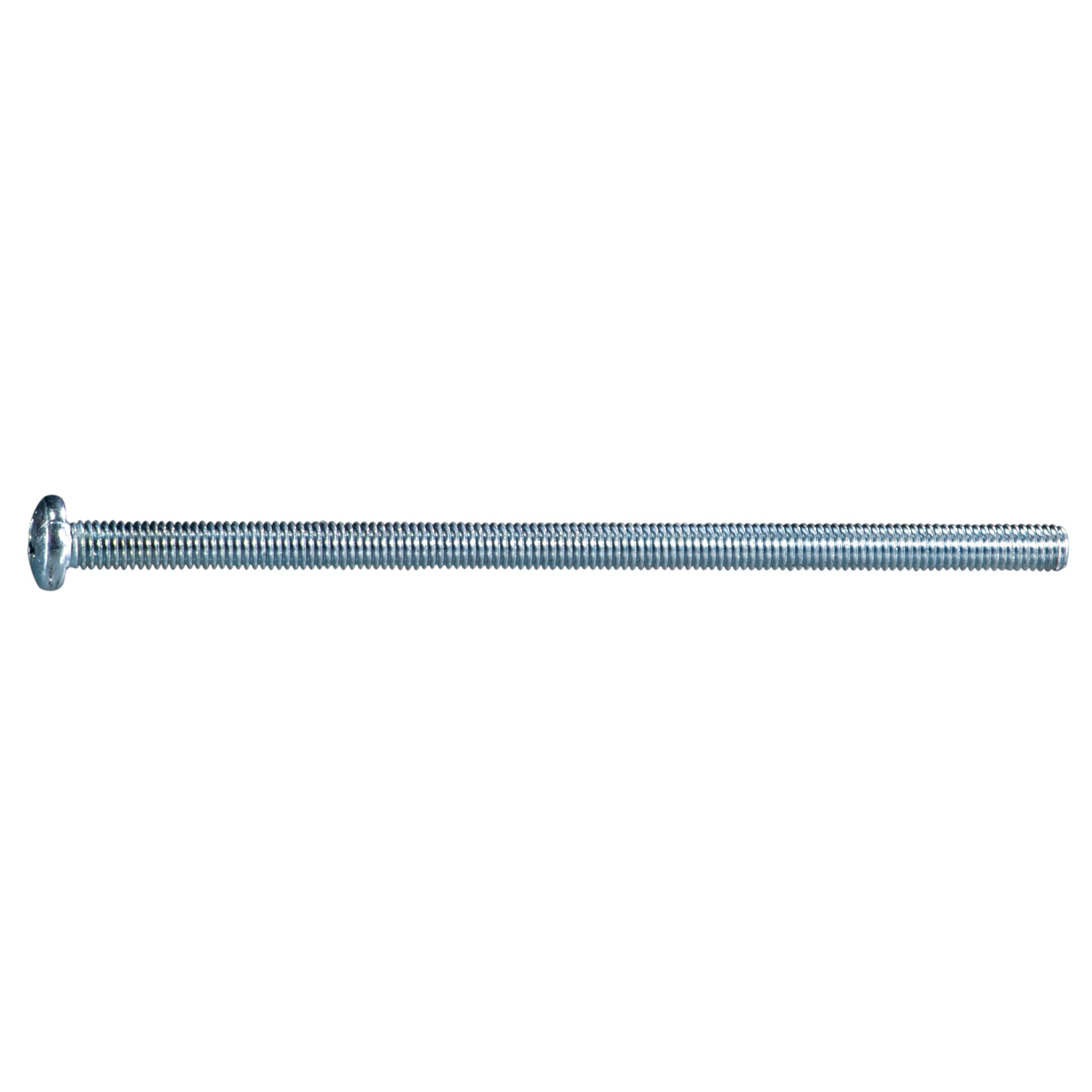 #10-32 x 4" Zinc Plated Steel Coarse Thread Phillips Pan Head Machine Screws