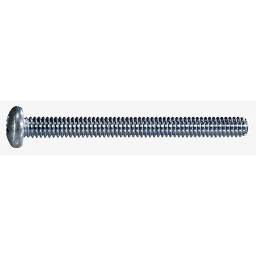 1/4"-20 x 2-3/4" Zinc Plated Steel Coarse Thread Phillips Pan Head Machine Screws