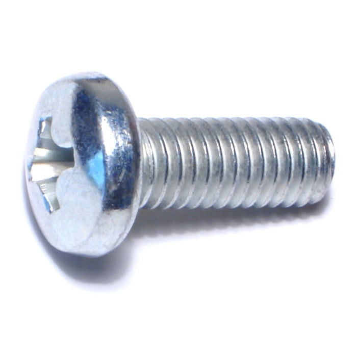 3/8"-16 x 1" Zinc Plated Steel Coarse Thread Phillips Pan Head Machine Screws