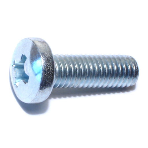 3/8"-16 x 1-1/4" Zinc Plated Steel Coarse Thread Phillips Pan Head Machine Screws