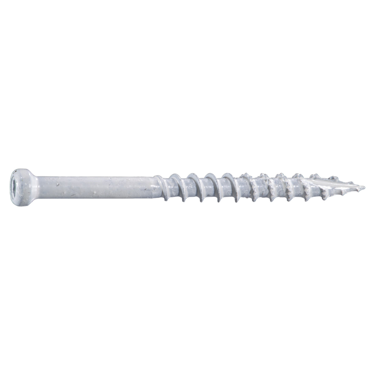#8 x 2" White Painted 304 Stainless Steel Star Drive Trim Head Saberdrive Deck Screws