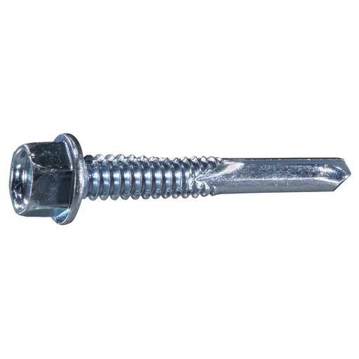 #12-24 x 1-1/4" Zinc Plated Steel Hex Washer Head 5 point Self-Drilling Screws
