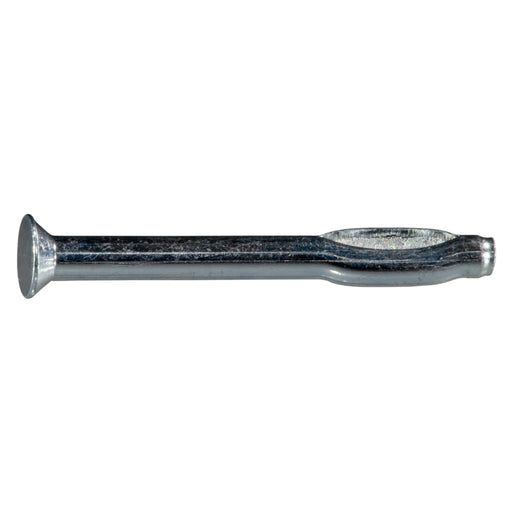 3/16" x 2" Zinc Plated Steel Split Flat Head Drive Anchors