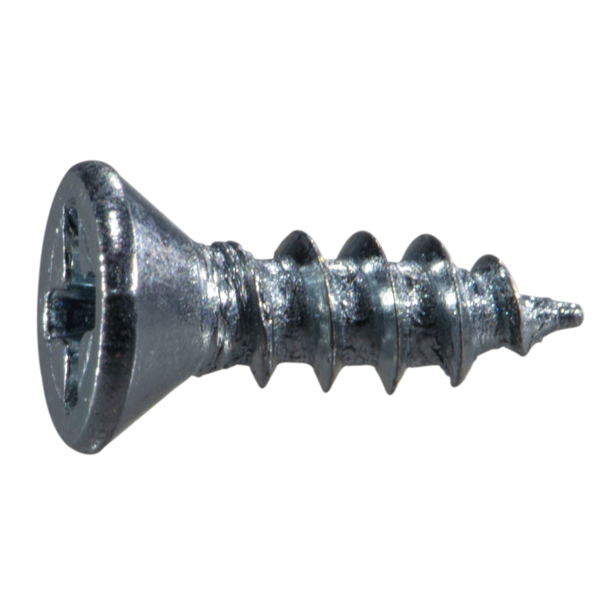 #4 x 3/8" Zinc Plated Steel Phillips Flat Head Wood Screws