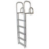 Heavy-Duty 5-Step Flip-Up Dock Ladder – Marine Grade Anodized Aluminum – 300lb Capacity