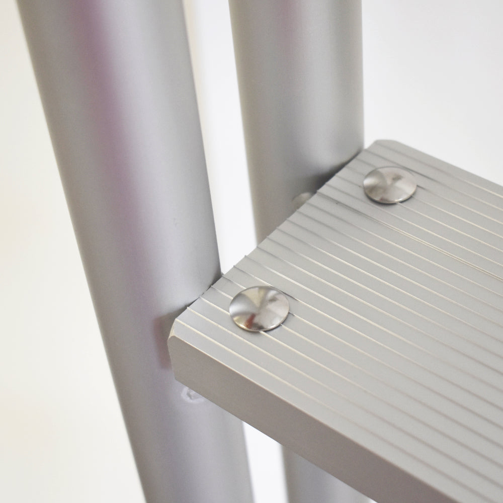 Heavy-Duty 5-Step Flip-Up Dock Ladder – Marine Grade Anodized Aluminum – 300lb Capacity