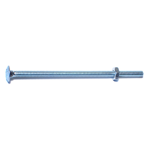 3/16"-24 x 4" Zinc Plated Steel Coarse Thread Carriage Bolts