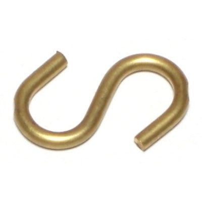 3/32" x 5/16" x 1" Brass Open S Hooks