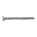 #12 x 3" Zinc Plated Steel Slotted Pan Head Sheet Metal Screws