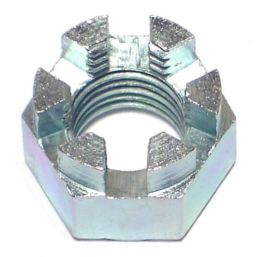 3/8"-24 Zinc Plated Steel Fine Thread Castle Hex Nuts