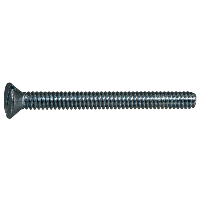 10-24 x 2" Zinc Plated Steel Coarse Thread Slotted Flat Head Stove Bolts