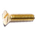 1/4"-20 x 1" Brass Coarse Thread Slotted Flat Head Machine Screws