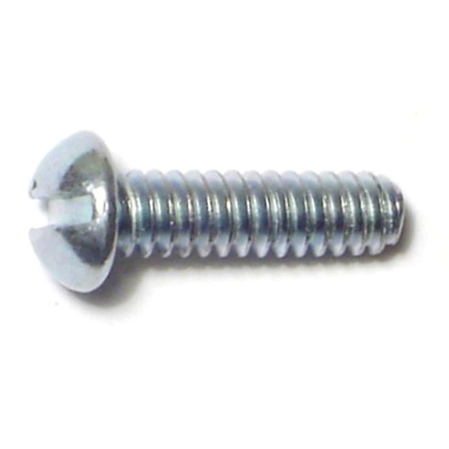 1/8 x 1/2" Zinc Plated Steel Coarse Thread Slotted Round Head Stove Bolts