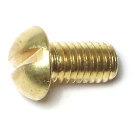 #10-32 x 3/8" Brass Fine Thread Slotted Round Head Machine Screws