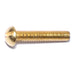 #10-32 x 1" Brass Fine Thread Slotted Round Head Machine Screws
