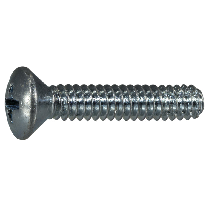 #10-24 x 1" Steel Coarse Thread Phillips Oval Head Thread Cutting Screws