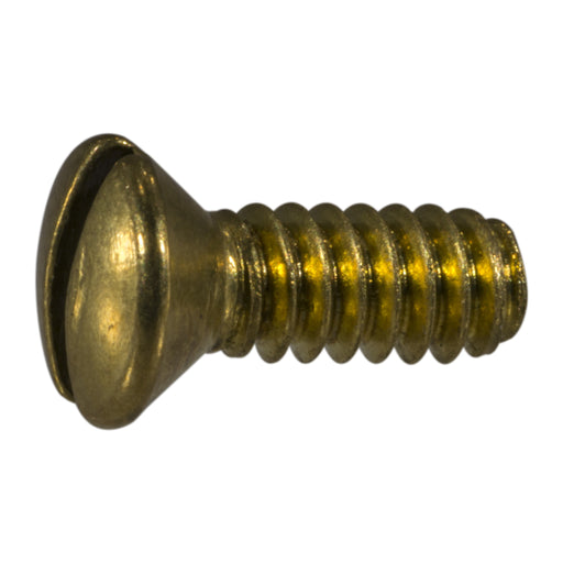 #6-32 x 3/8" Brass Coarse Thread Slotted Oval Head Machine Screws