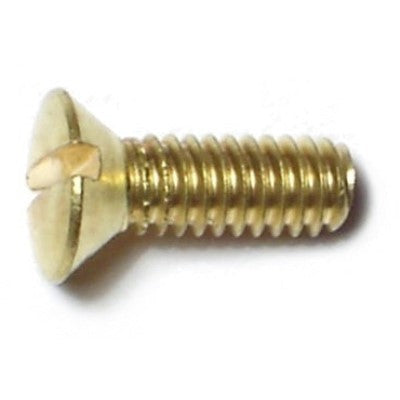 #8-32 x 1/2" Brass Coarse Thread Slotted Oval Head Machine Screws