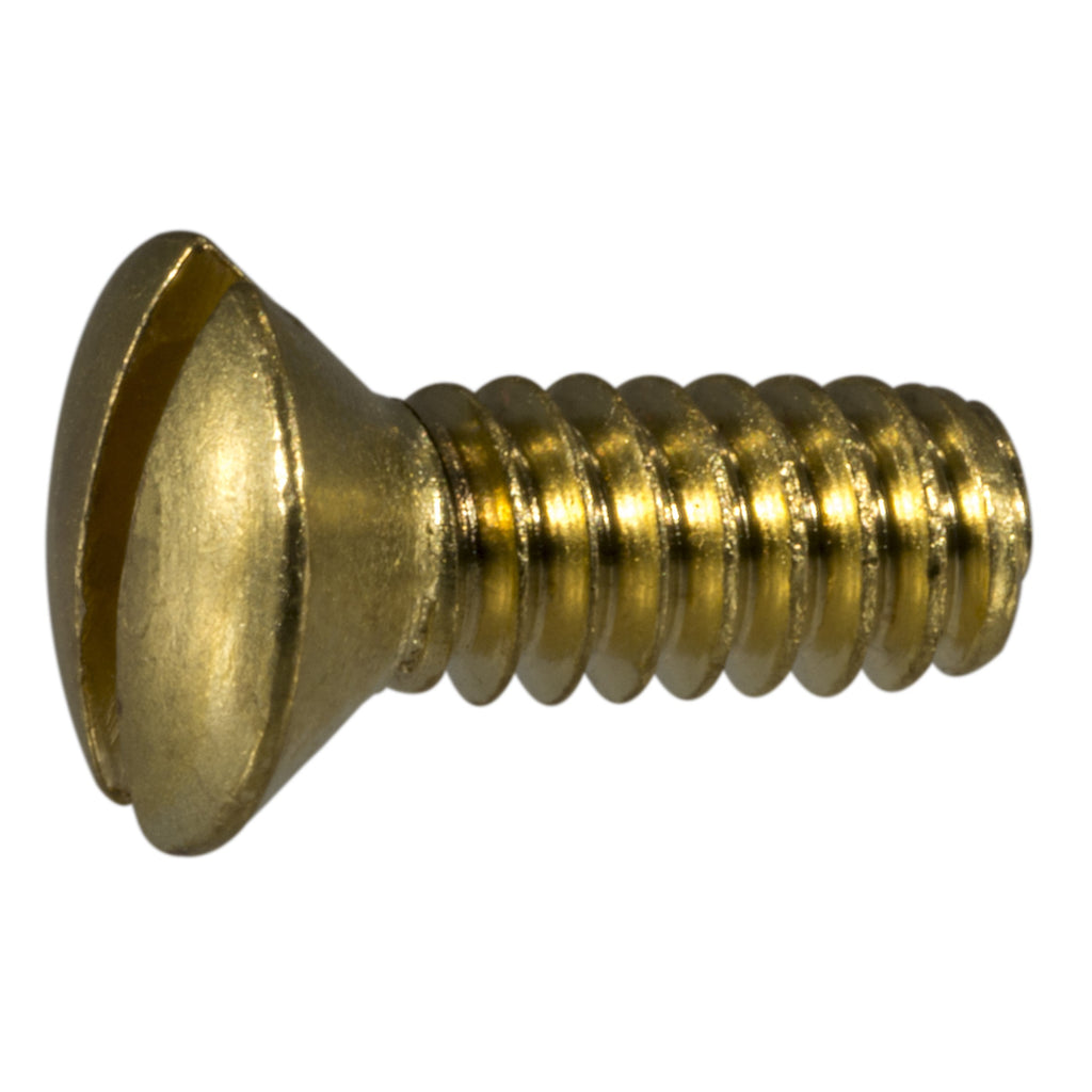 50) Qty. 10-24 X 1-1/2" Solid Brass Oval Head Machine Screws Slotted Drive New