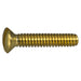#10-24 x 1" Brass Coarse Thread Slotted Oval Head Machine Screws