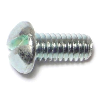 #8-32 x 3/8" Zinc Plated Steel Coarse Thread Slotted Round Head Machine Screws