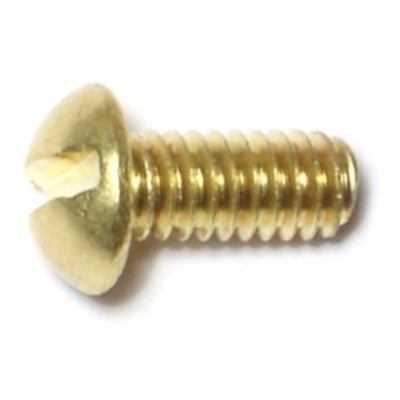 #8-32 x 3/8" Brass Coarse Thread Slotted Round Head Machine Screws