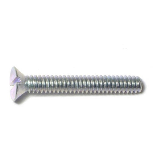 #6-32 x 1" Zinc Plated Steel Coarse Thread Slotted Flat Head Machine Screws